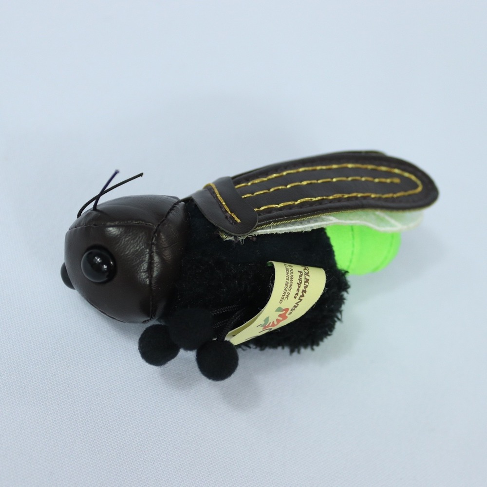 Folkmanis Mini Firefly Lightning Bug Finger Puppet Lights Up Insect WORKS